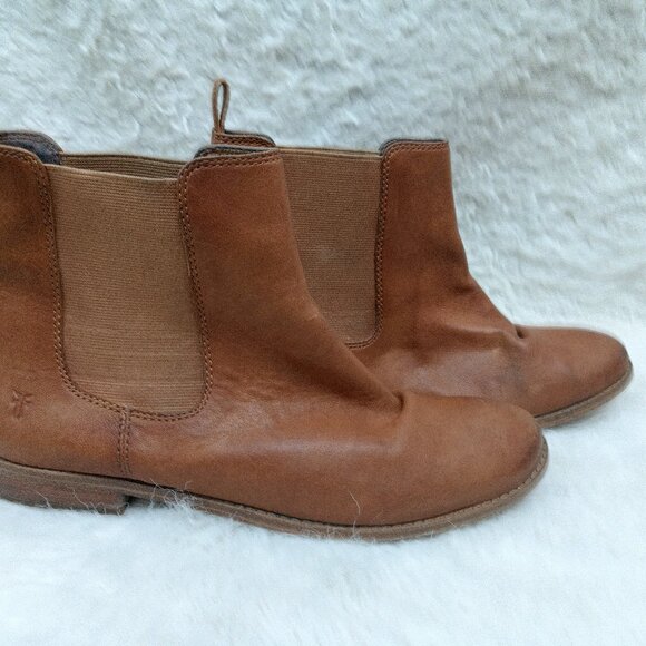 Frye Women's Brown Leather Frye Anna Chelsea Boots US 8.5 - Picture 11 of 11